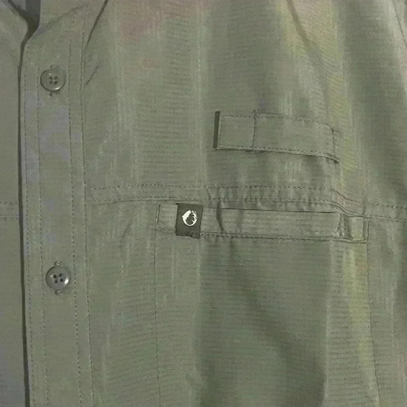 The American Outdoorsman Men's Vented Fishing Shirt XXL Green Short Sleeve - Picture 5 of 6
